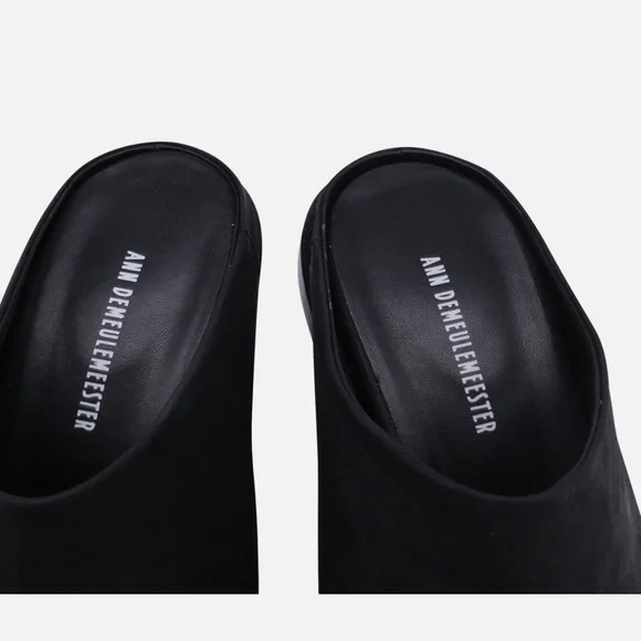 Ann Demeulemeester Clara Mule Sandal Heels - Black Leather Women’s Size 41 - Picture 6 of 10